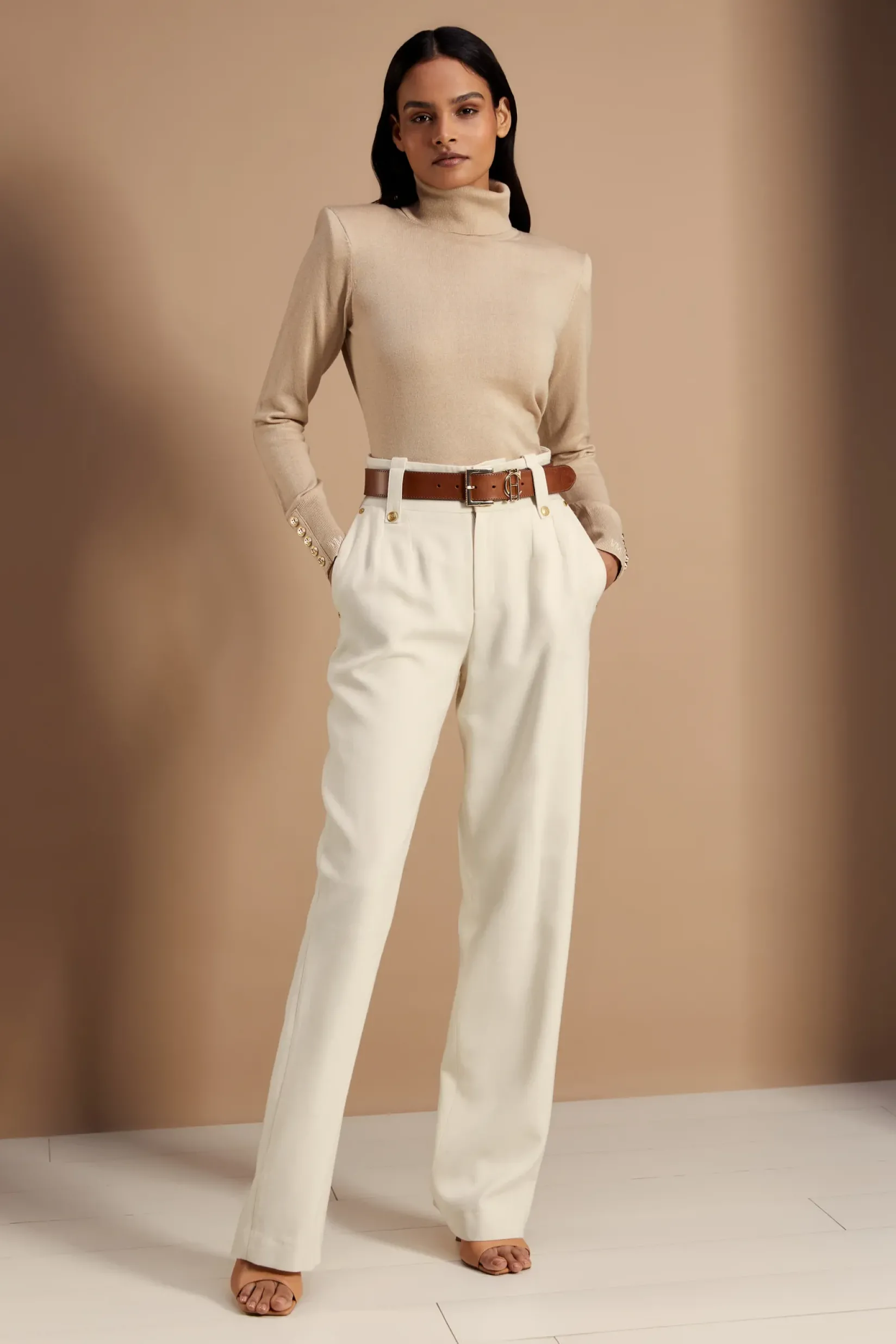 Holland Cooper Knitwear|Jade's Top Picks-Victoria Cashmere Roll Neck Stone