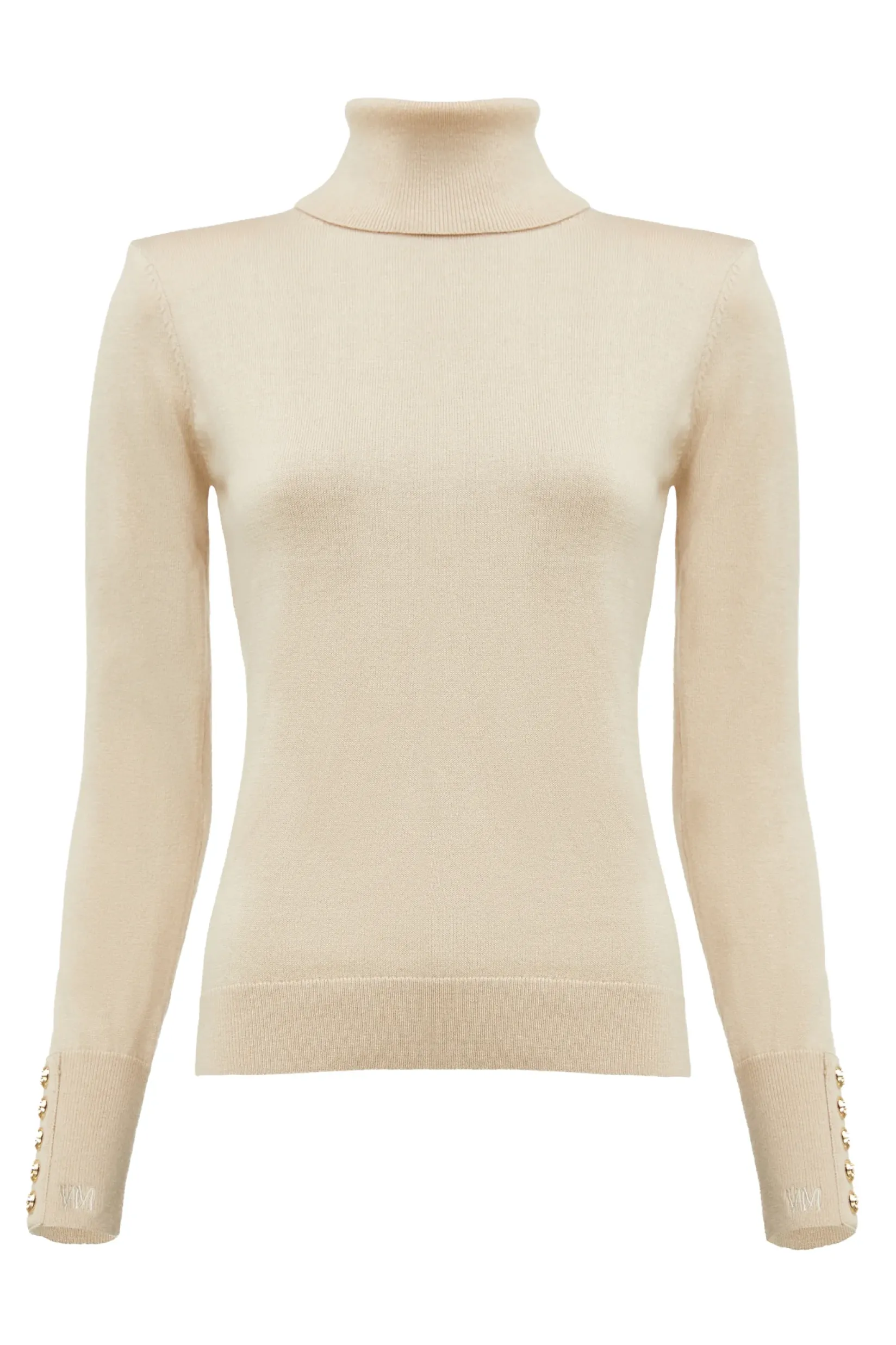 Holland Cooper Knitwear|Jade's Top Picks-Victoria Cashmere Roll Neck Stone