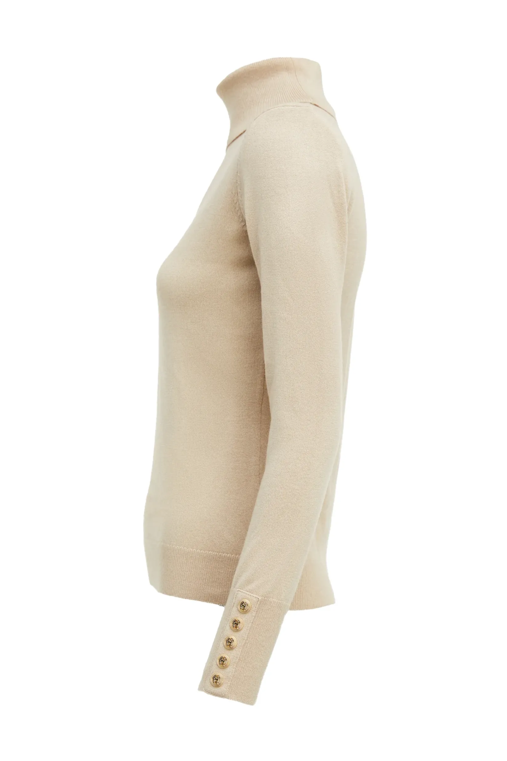 Holland Cooper Knitwear|Jade's Top Picks-Victoria Cashmere Roll Neck Stone