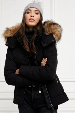 Holland Cooper Jackets-Whistler Puffer Jacket Black Natural