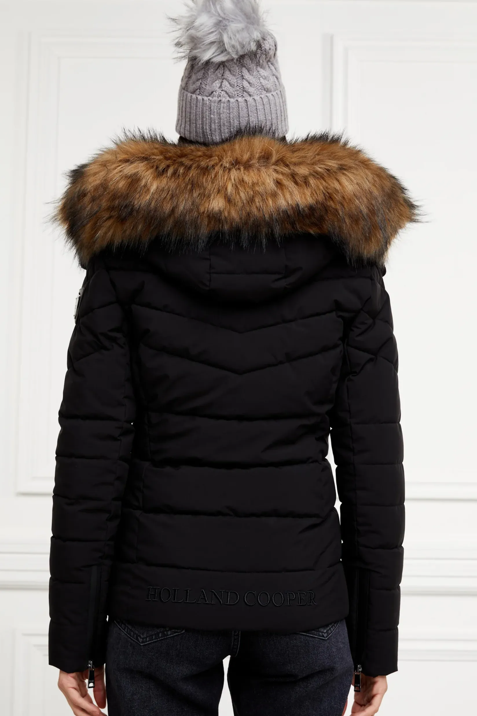 Holland Cooper Jackets-Whistler Puffer Jacket Black Natural