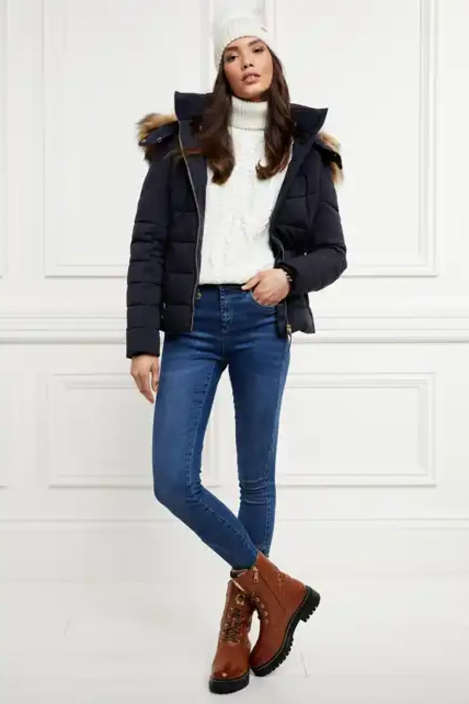 Holland Cooper Jackets-Whistler Puffer Jacket Ink Navy