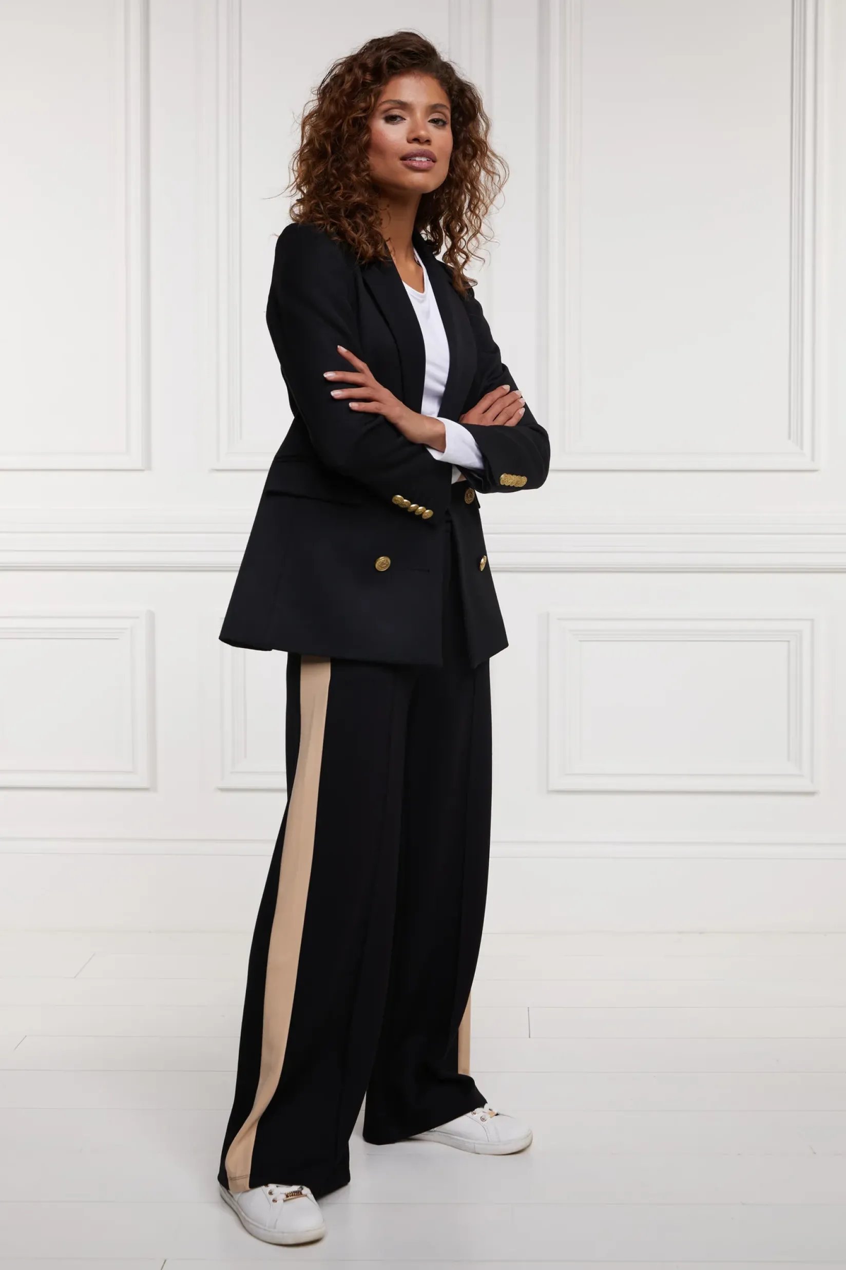 Holland Cooper Trousers|Jade's Top Picks-Wide Leg Pant Black