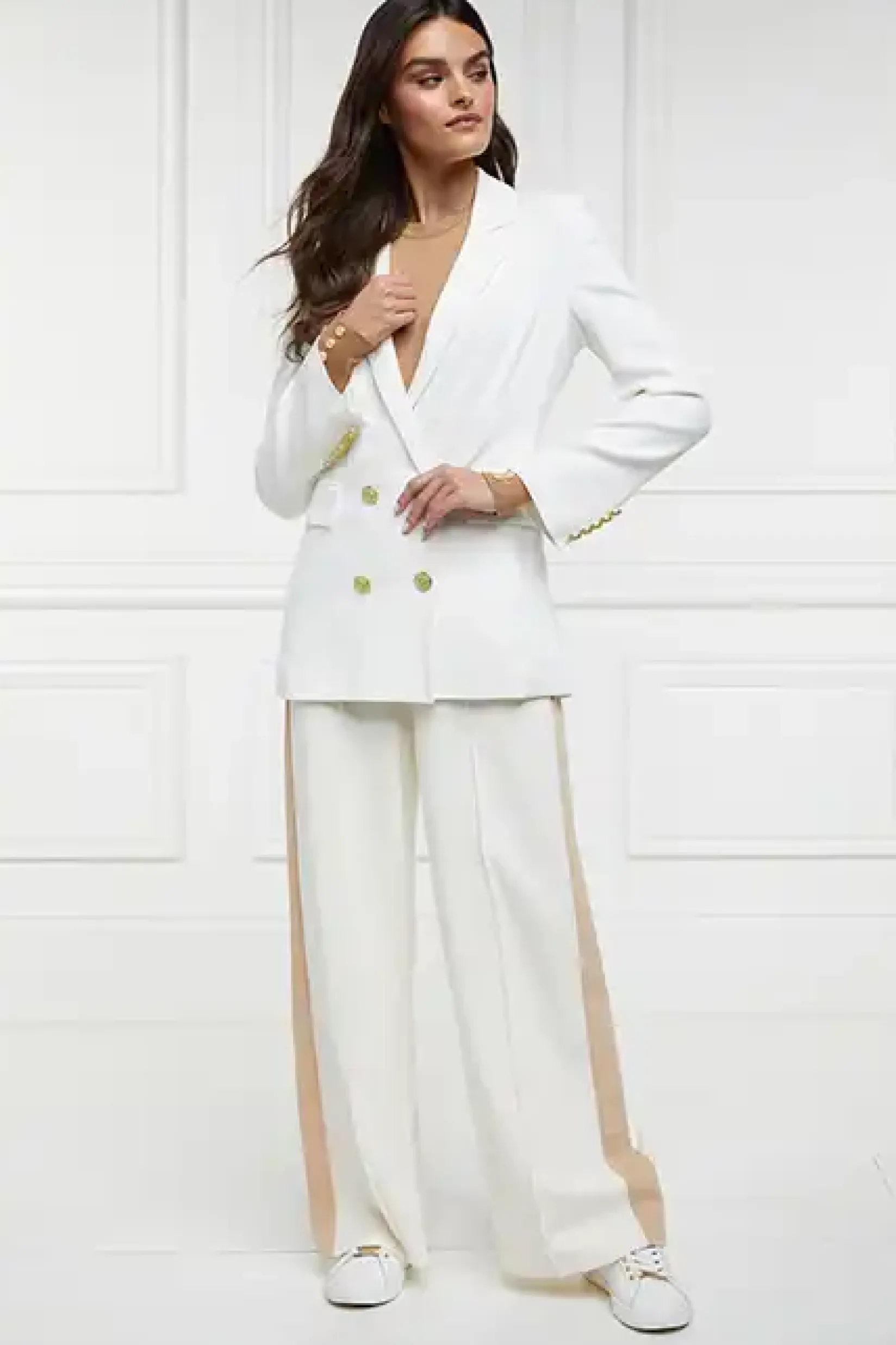 Holland Cooper Trousers|Shop By Product-Wide Leg Pant Natural