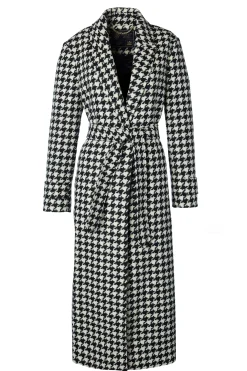 Holland Cooper Coats-Wrap Coat Large Scale Houndstooth