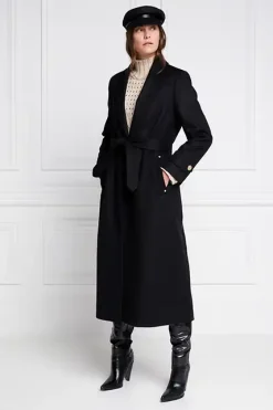 Holland Cooper Coats|In Stock Tailoring-Wrap Coat Soft Black