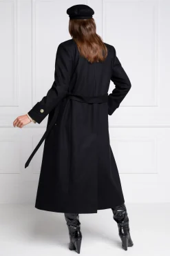 Holland Cooper Coats|In Stock Tailoring-Wrap Coat Soft Black