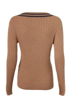 Holland Cooper Knitwear|Shop By Product-Zoe Knit Dark Camel Marl