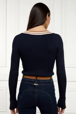 Holland Cooper Knitwear|Shop By Product-Zoe Knit Ink Navy